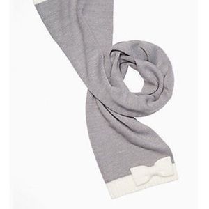 kate spade Accessories - Kate Spade Gray and white bow scarf kate spade Accessories - Kate Spade Gray and white bow scarf